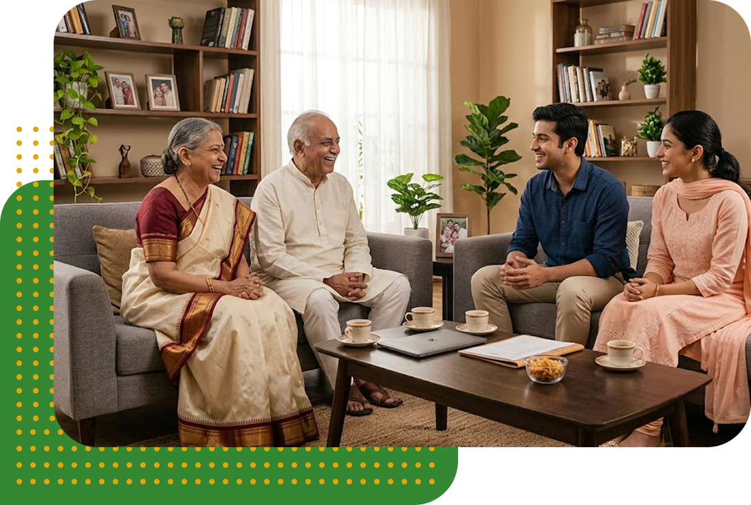 Family discussing